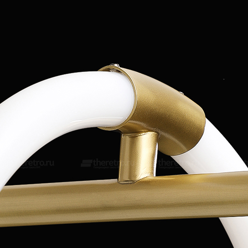 Дизайнерский светодиодный светильник с плафонами в форме колец разного диаметра на горизонтальных рейках ELKHART фото #num#