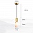 Серия подвесных светильников с плафонами различных геометрических форм из натурального белого мрамора B золотой фото 14