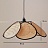 Дизайнерская люстра на лучевом каркасе с треугольными рассеивателями из бамбукового плетения RAVDNA фото 3