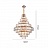 Серия дизайнерских люстр с каскадным абажуром из рельефных хрустальных подвесок геометрической формы SIMONETTA фото 4