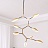 Светодиодная люстра молекулярной формы с плафонами в виде лепестков MIRTH M 6 плафонов Золотой фото 2