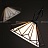 Подвесной светильник с коническим белым плафоном в металлическом каркасе в форме бриллианта RUNDIS фото 10