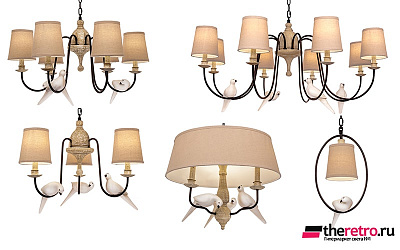 Loft Birds Chandelier фото 8