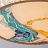 Серия люстр с плафоном из стеклянных перламутровых пластин и декором из глазурованной эмали AKIRA CRISTEL CH 85 см    фото 11