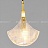 Подвесной светильник из рельефного стекла на золотом кольце MIRACLE B фото 13