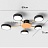 Светодиодная потолочная люстра с элементами из дерева TIDEN 6 плафонов Серый фото 9