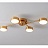 Серия потолочных светодиодных люстр с дисковидными плафонами на тонких угловых штангах латунного оттенка DAHLIA A фото 15