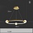 Серия светодиодных люстр на струнном подвесе с многогранными плафонами шарообразной формы на кольцевом каркасе с внутренним LED-свечением STORMS CH модель В золото фото 5
