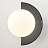 Серия настенных светильников с белым шарообразным плафоном и декоративным цветным элементом ORSA фото 2