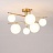 Потолочная люстра с шарообразными стеклянными плафонами разного диаметра на металлических рожках LUISA фото 2