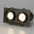 Встраиваемый светодиодный светильник Pry two SQR Черный 3000K фото 4