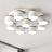 Потолочная люстра в скандинавском стиле с деревянными элементами BERGSTEN 9 плафонов Серый фото 15