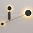Светодиодная настенная лампа с плафонами в виде дисков разного диаметра внутри золотых колец TINT TRIO фото 12