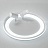 Серия потолочных светильников со светодиодным кольцом и двумя вращающимися плафонами цилиндрической формы Garb 50 см   Белый фото 2