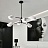 Лаконичная потолочная люстра в скандинавском стиле LANT 3 плафона Белый Хром фото 5