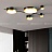 Серия потолочных светильников с плоскими цилиндрическими плафонами разного диаметра CHUTE Черно-золотой фото 9