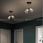 Потолочный светильник с двумя стеклянными плафонами на металлическом кольце ADRIELL CH Латунь и черный фото 8