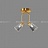 Потолочный светильник с двумя стеклянными плафонами на металлическом кольце ADRIELL CH фото 11