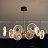 Серия светодиодных люстр на лучевом каркасе c рельефными дисковидными рассеивателями с перламутровой сердцевиной DAMIANA CH 6 ламп фото 15