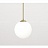 Реечный светильник с шарообразными стеклянными плафонами и металлическими дисками SANTA LONG 6 ламп фото 6