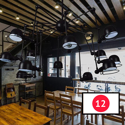 Industrial Simple Cap Chandelier фото 8