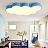 Светодиодные потолочные светильники в форме облака CLOUD Белый Малый (Small) фото 11
