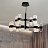 Серия светодиодных люстр на лучевом каркасе с закольцованными прозрачными плафонами с линейной гравировкой Rebecca Tri B 15 фото 10