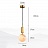 Серия подвесных светильников с плафонами различных геометрических форм из натурального белого мрамора B золотой фото 4