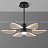 Серия потолочных светодиодных люстр с прозрачными листовидными плафонами с черными и латунными перегородками на лучевом каркасе VISUAL фото 9
