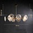 Серия светодиодных люстр на лучевом каркасе c рельефными дисковидными рассеивателями с перламутровой сердцевиной DAMIANA CH 15 ламп фото 4