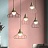 Светильники с абажуром из цветных металлических прутьев РозовыйA фото 15