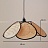 Дизайнерская люстра на лучевом каркасе с треугольными рассеивателями из бамбукового плетения RAVDNA 60 см  фото 2