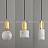 Серия подвесных светильников с плафонами различных геометрических форм из натурального белого мрамора B золотой фото 21