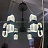Серия светодиодных люстр на лучевом каркасе с закольцованными прозрачными плафонами с линейной гравировкой Rebecca Tri A 10+5 фото 16