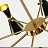 Потолочная люстра лофт с регулируемым наклоном ламп BARBELL X 8 Черный фото 7