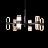 Серия современных люстр с плафонами из стекла SENSE 8 плафонов  Черный фото 3