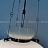 Подвесной светильник с белым стеклянным плафоном купольной формы на подвесных цепях MAILA фото 8