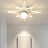 Светодиодный потолочный светильник со стеклянным абажуром в форме звезды и шарообразным плафоном PIXIE белая окантовка фото 7