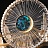 Серия светодиодных люстр на лучевом каркасе c рельефными дисковидными рассеивателями с перламутровой сердцевиной DAMIANA CH 8 ламп фото 8