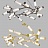 Кольцевая люстра на струнном подвесе с древовидным расположением поворотных плафонов RAMOSE RING 18 плафонов Золотой фото 10