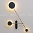 Светодиодная настенная лампа с плафонами в виде дисков разного диаметра внутри золотых колец TINT TRIO фото 7