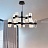 Серия светодиодных люстр на лучевом каркасе с закольцованными прозрачными плафонами с линейной гравировкой Rebecca Tri B 6 фото 15