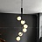 Каскадный светильник на общей потолочной стойке с шарообразными плафонами молочного цвета SHIRLEY 6 плафонов латунь фото 10
