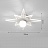 Светодиодный потолочный светильник со стеклянным абажуром в форме звезды и шарообразным плафоном PIXIE белая окантовка фото 2