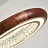 Серия люстр на струнном подвесе с деревянным кольцом цвета ореха или дуба и внутренней стеклянной поверхностью с имитацией кристаллов VIGDIS фото 5