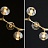 Дизайнерская люстра со стеклянными поворотными плафонами HILDA 5 плафонов Золотой фото 9