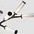 Кольцевая люстра на струнном подвесе с древовидным расположением поворотных плафонов RAMOSE RING 18 плафонов Черный фото 5