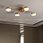 Серия потолочных светодиодных люстр с дисковидными плафонами на тонких угловых штангах латунного оттенка DAHLIA D фото 20