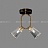 Потолочный светильник с двумя стеклянными плафонами на металлическом кольце ADRIELL CH Золото фото 3
