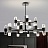 Серия современных люстр с плафонами из стекла SENSE 8 плафонов  Черный фото 11